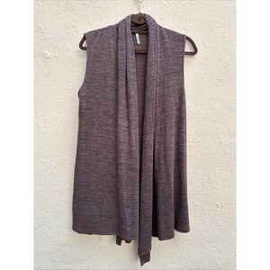 Vintage B Envied Brown Heathered Sweater‎ Vest Women Large Boho Peasant